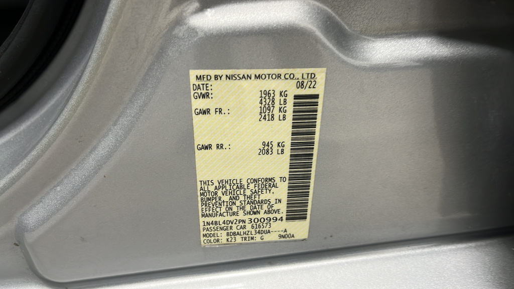 2023 Nissan Altima 2.5 SV