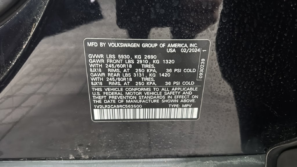 2024 Volkswagen Atlas 2.0T SE