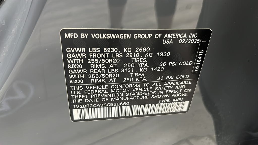 2025 Volkswagen Atlas 2.0T SEL