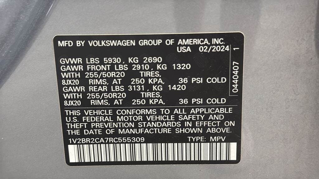 2024 Volkswagen Atlas 2.0T SEL