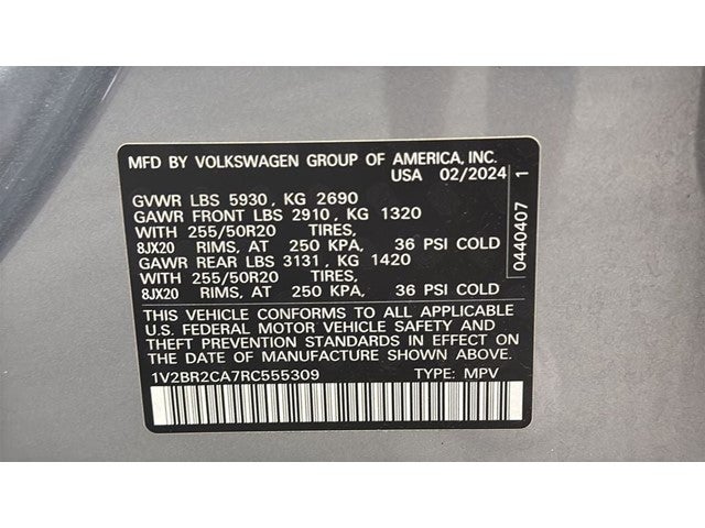 2024 Volkswagen Atlas 2.0T SEL