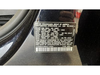 2022 Volkswagen Atlas Cross Sport 3.6L V6 SE w/Technology