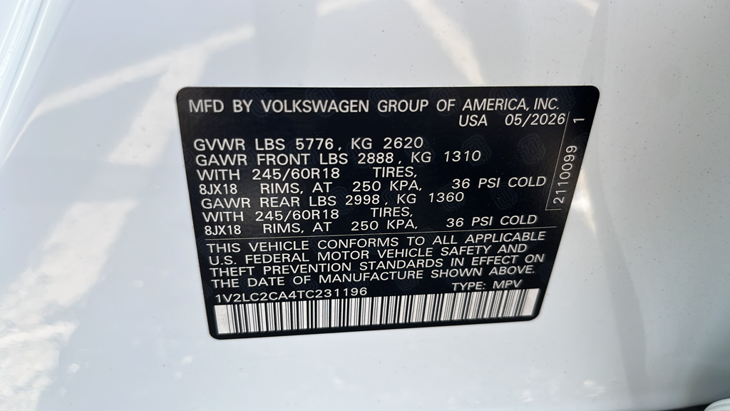 2026 Volkswagen Atlas Cross Sport SE