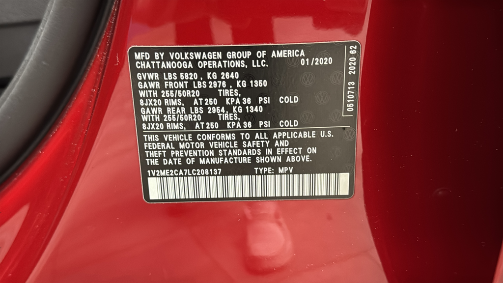 2020 Volkswagen Atlas Cross Sport 3.6L V6 SEL 4Motion