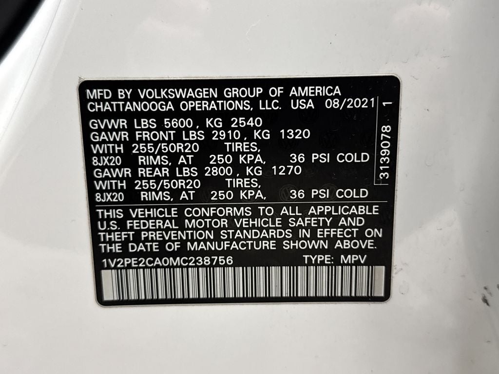 2021 Volkswagen Atlas Cross Sport 3.6L V6 SE w/Technology R-Line