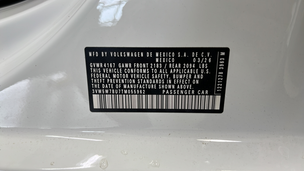 2026 Volkswagen Jetta 1.5T S