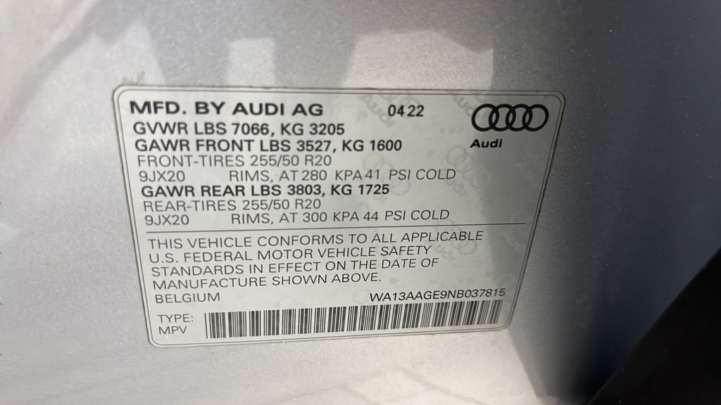 2022 Audi e-tron Sportback S line Prestige quattro