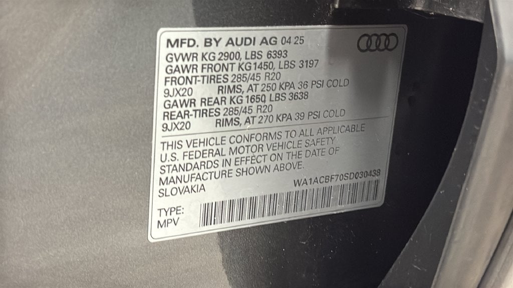 2025 Audi Q7 45 Premium quattro