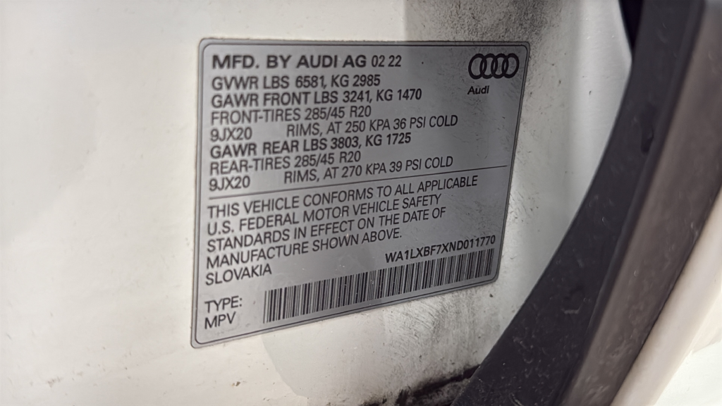 2022 Audi Q7 55 Premium Plus quattro