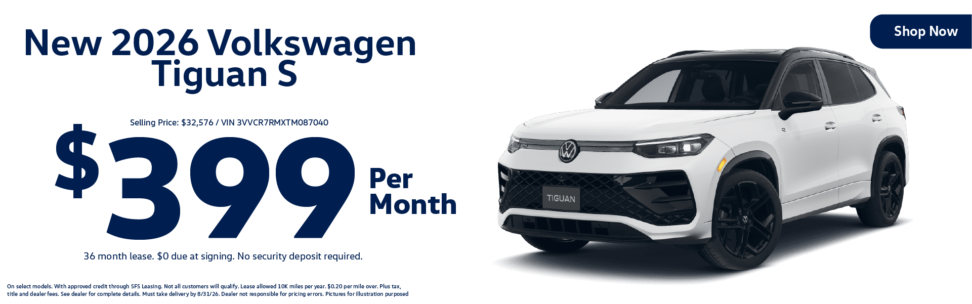 2026 VW Tiguan S 