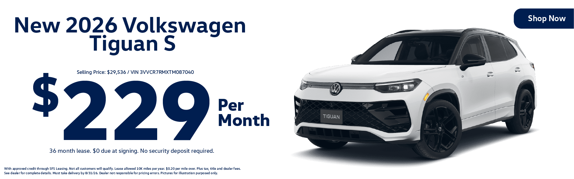 2026 VW Tiguan S 