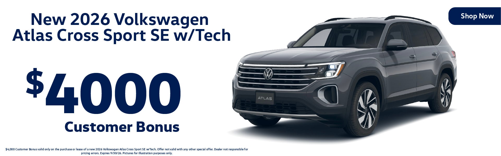2026 Volkswagen Atlas Cross Sport SE w/Tech